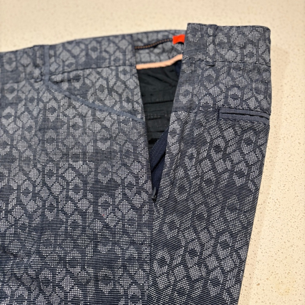 Cartonnier for Anthropologie Blue Cropped Charlie Trousers Size 12 - Picture 5 of 8